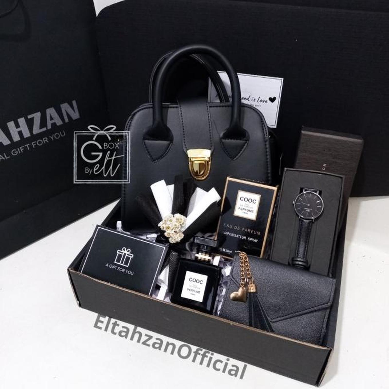 READY STOCK HAMPERS hadiah box TAS SLEMPANG KADO CEWEK HADIAH ULANG TAHUN HADIAH - Victor A, Black