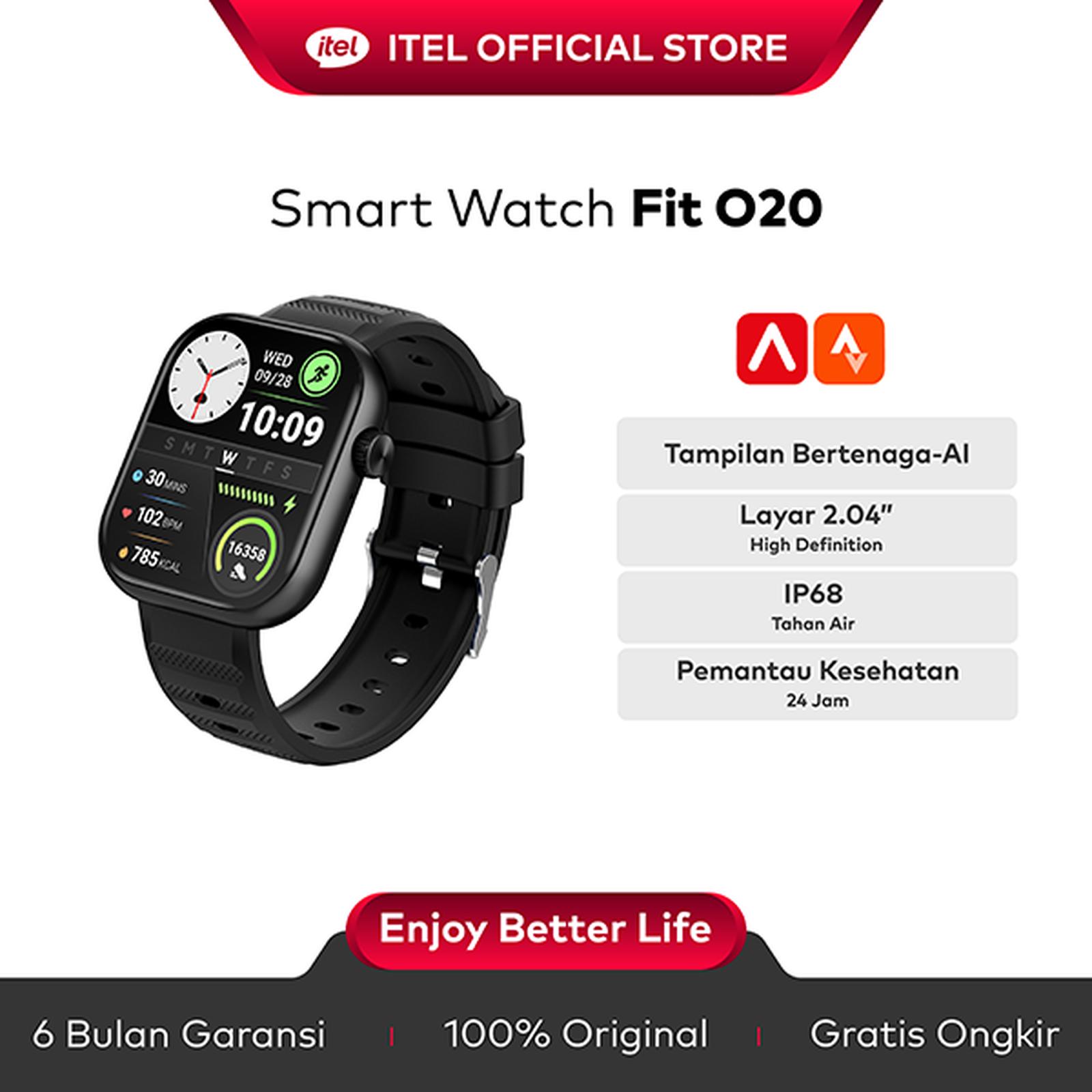 itel Smart Watch ISW-O20 AI Watch Face / Pemantau Kesehatan 24 Jam