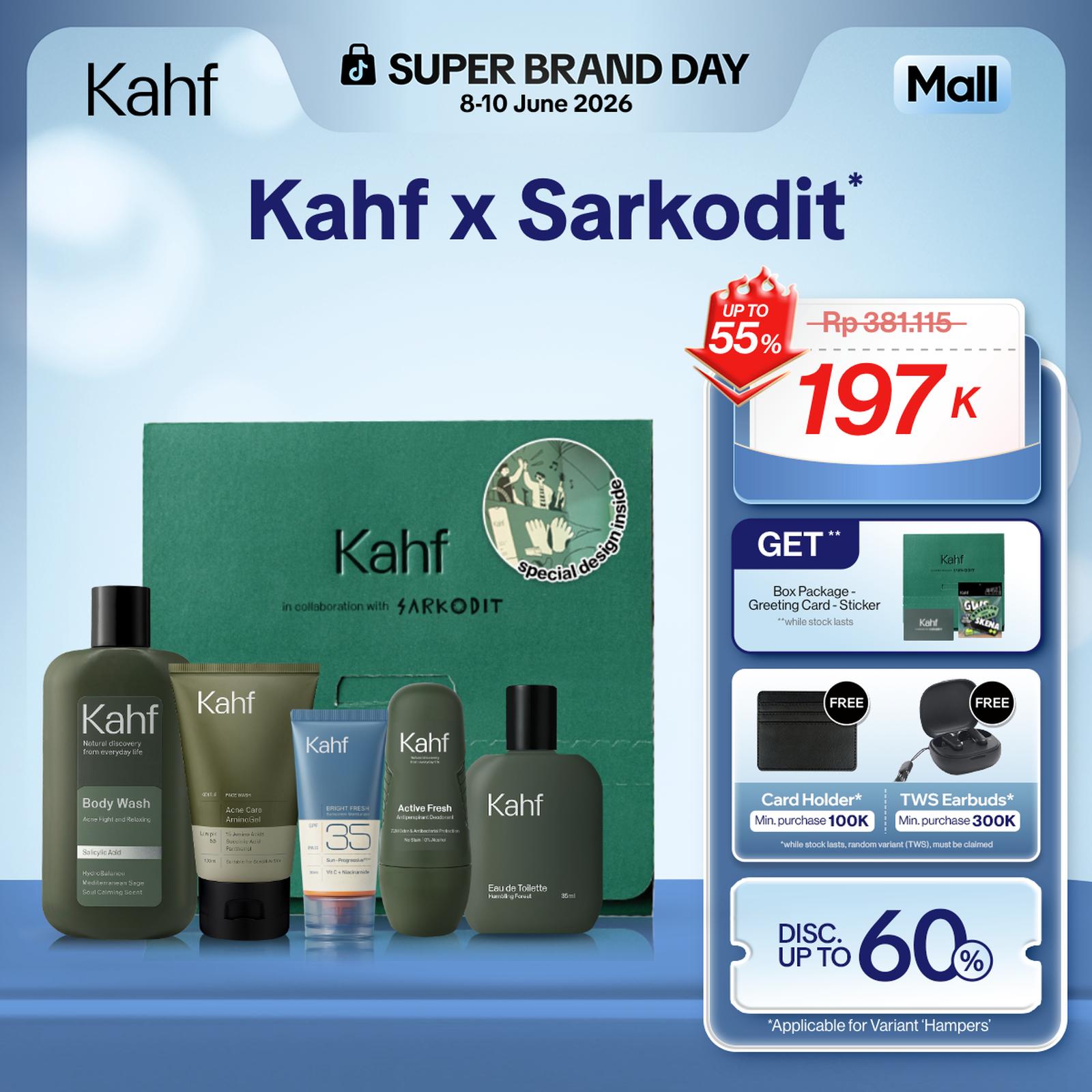 [GET SPECIAL BOX FOR hadiah] KAHF PAKET PERAWATAN DAILY USE ESSENTIALS BUNDLE 5IN1 PERSONAL CARE SET -…