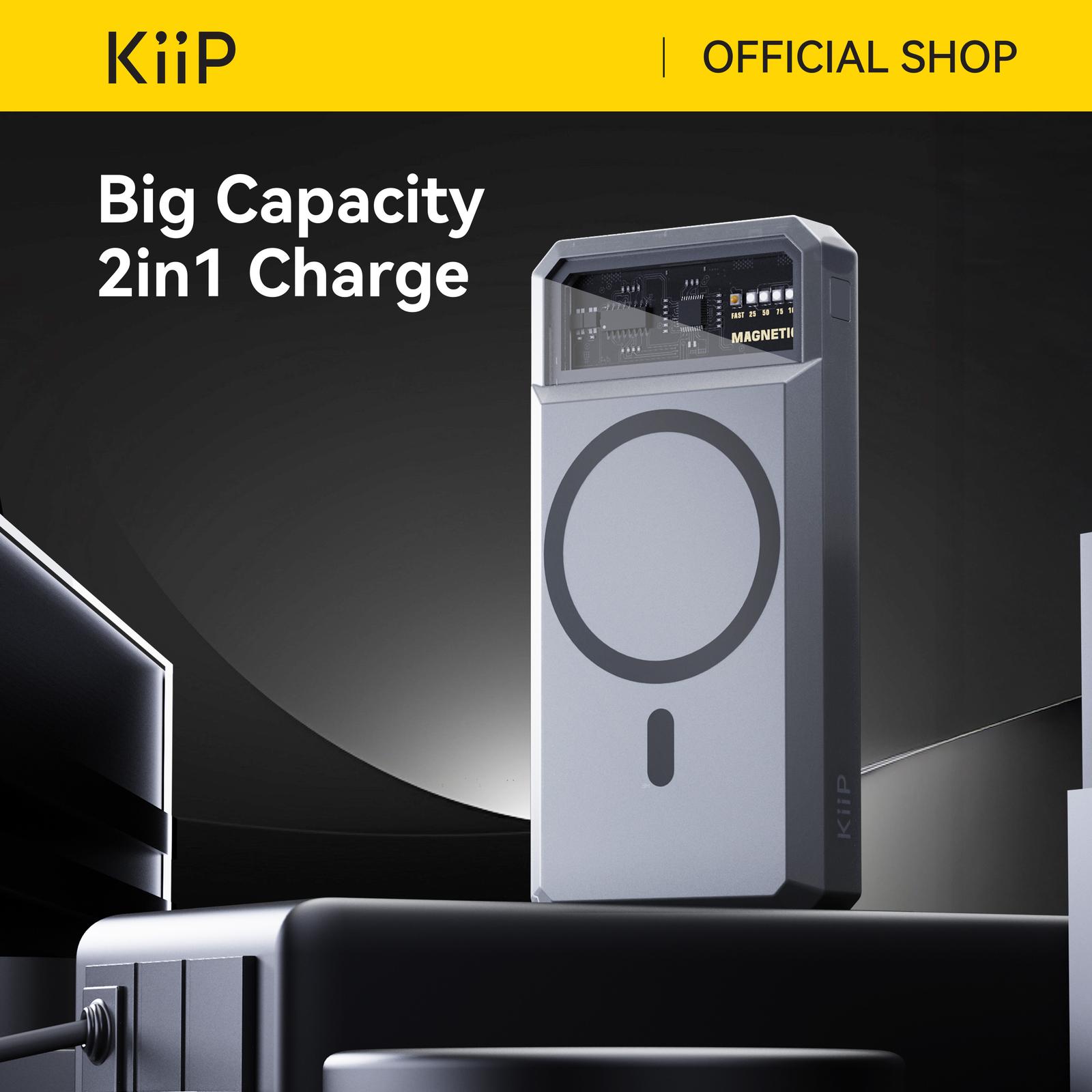 KiiP EW55 Power Bank Magnetic Magsafe 20W Fast Charging Type C PD 20000mAh Powerbank Telepon mengisi b…