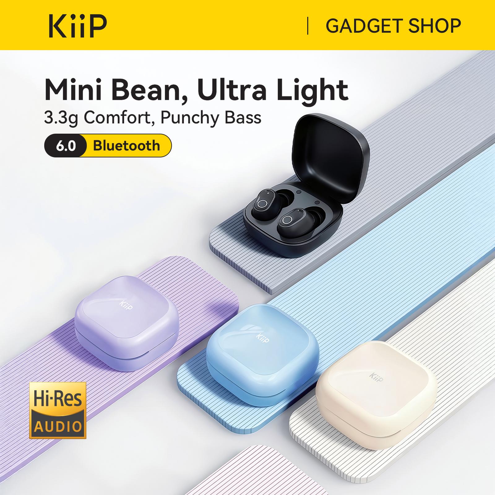 [Sale] KiiP BD1S Bean Series Mini Earbuds True Wireless Earphones Bluetooth Punchy Bass - Hitam