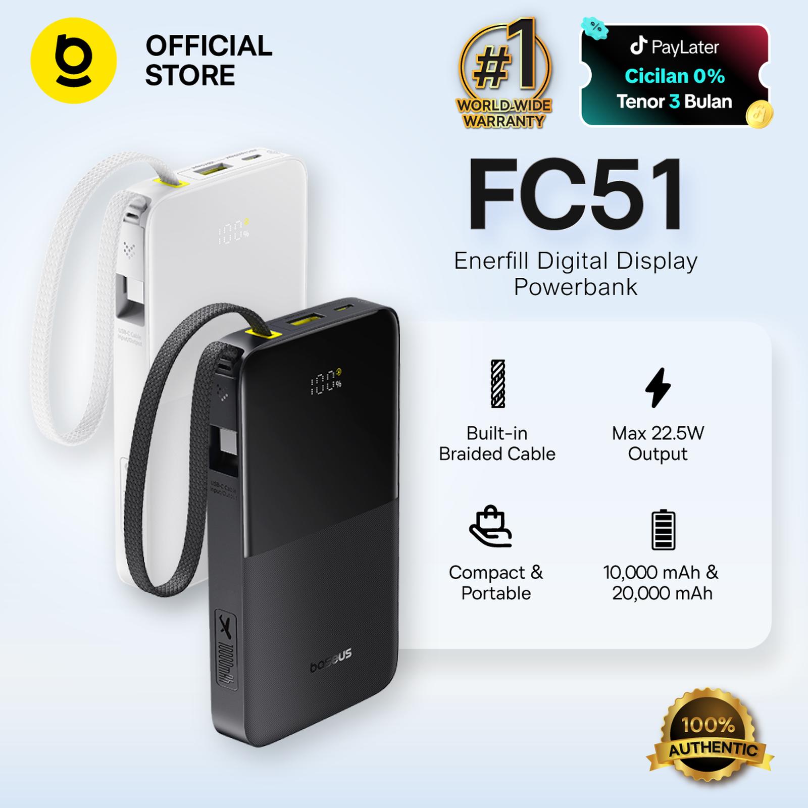 [NOW IN CCC] Baseus Power Bank EnerFill FC51 22,5W 10000mAh Bipow2 Pro Fast Charging Powerbank Type-C…