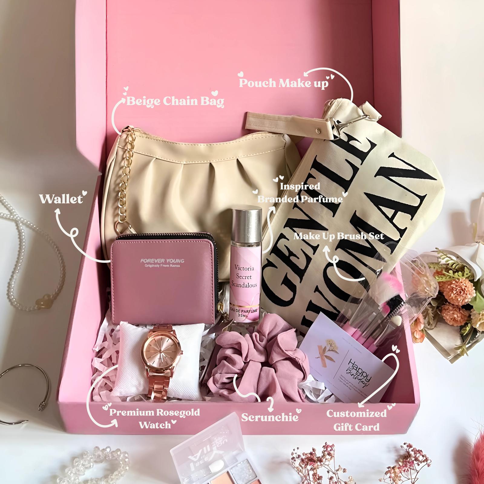 Kadodibox Paket Kado Cewek Aesthetic Hadiah Pacar Cewek Bermanfaat Hampers hadiah Cewek Pink Package U…