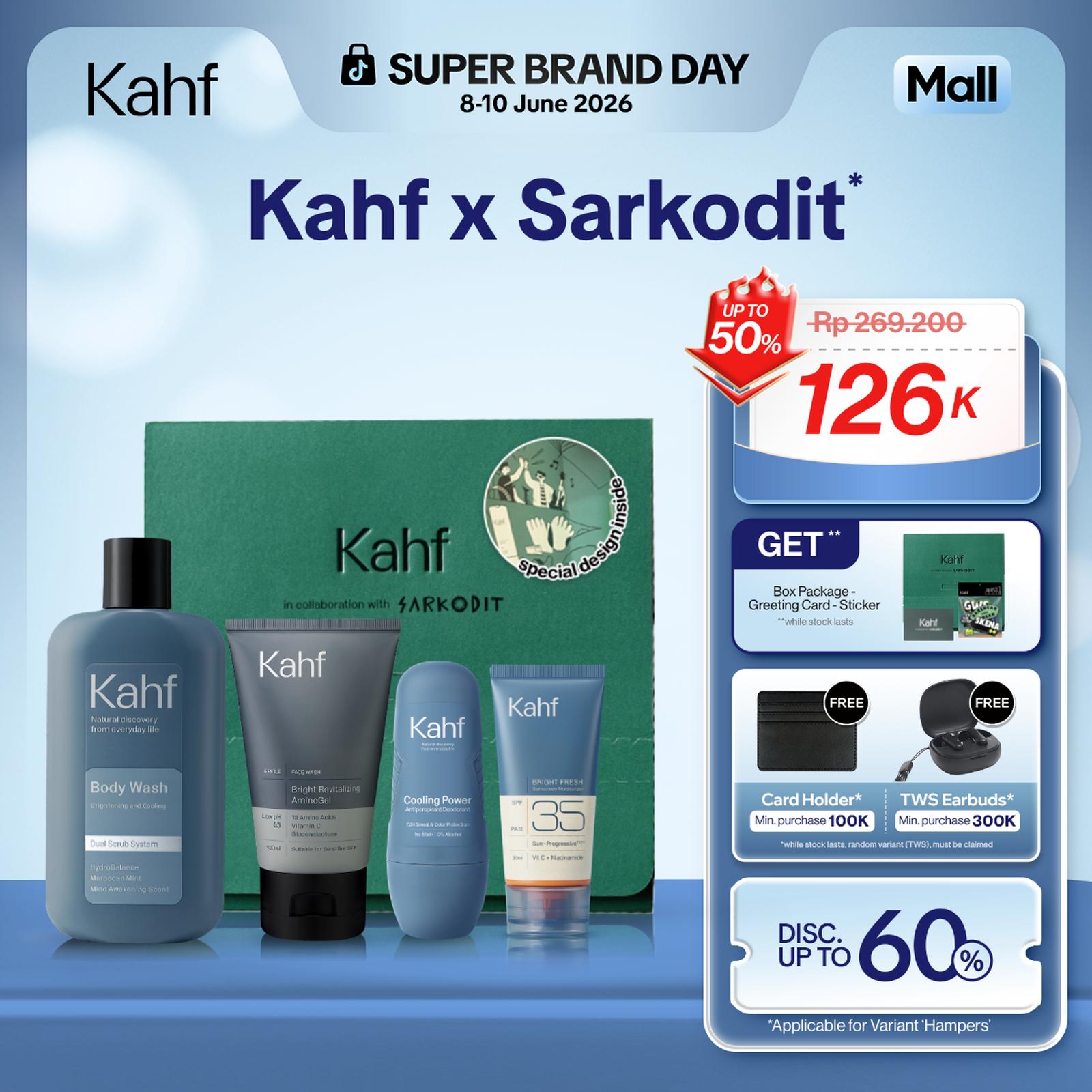 [GET SPECIAL BOX FOR hadiah] KAHF PAKET PERAWATAN DAILY USE ESSENTIALS BUNDLE 4IN1 PERSONAL CARE SET -…