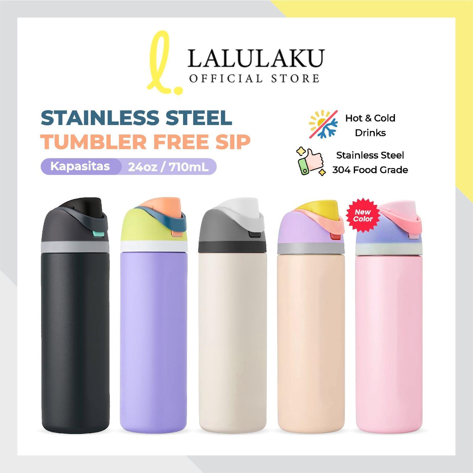 Tumbler Minum Freesip Botol Thermos Aesthetic Insulated Stainless Steel SUS304 Vacuum Flask 600ml 710mβ¦