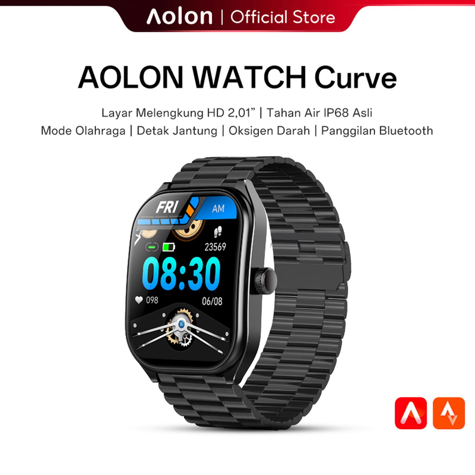 Aolon Curve Smart Watch Baru / Layar Melengkung HD 2.01"